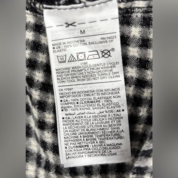 Old Navy Gingham Midi Dress Women Medium Black White Cami Sundress Pockets - Picture 7 of 8